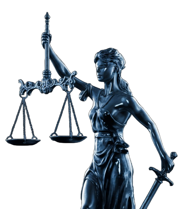 Estatua de la Justicia simbolizando la firma de abogados